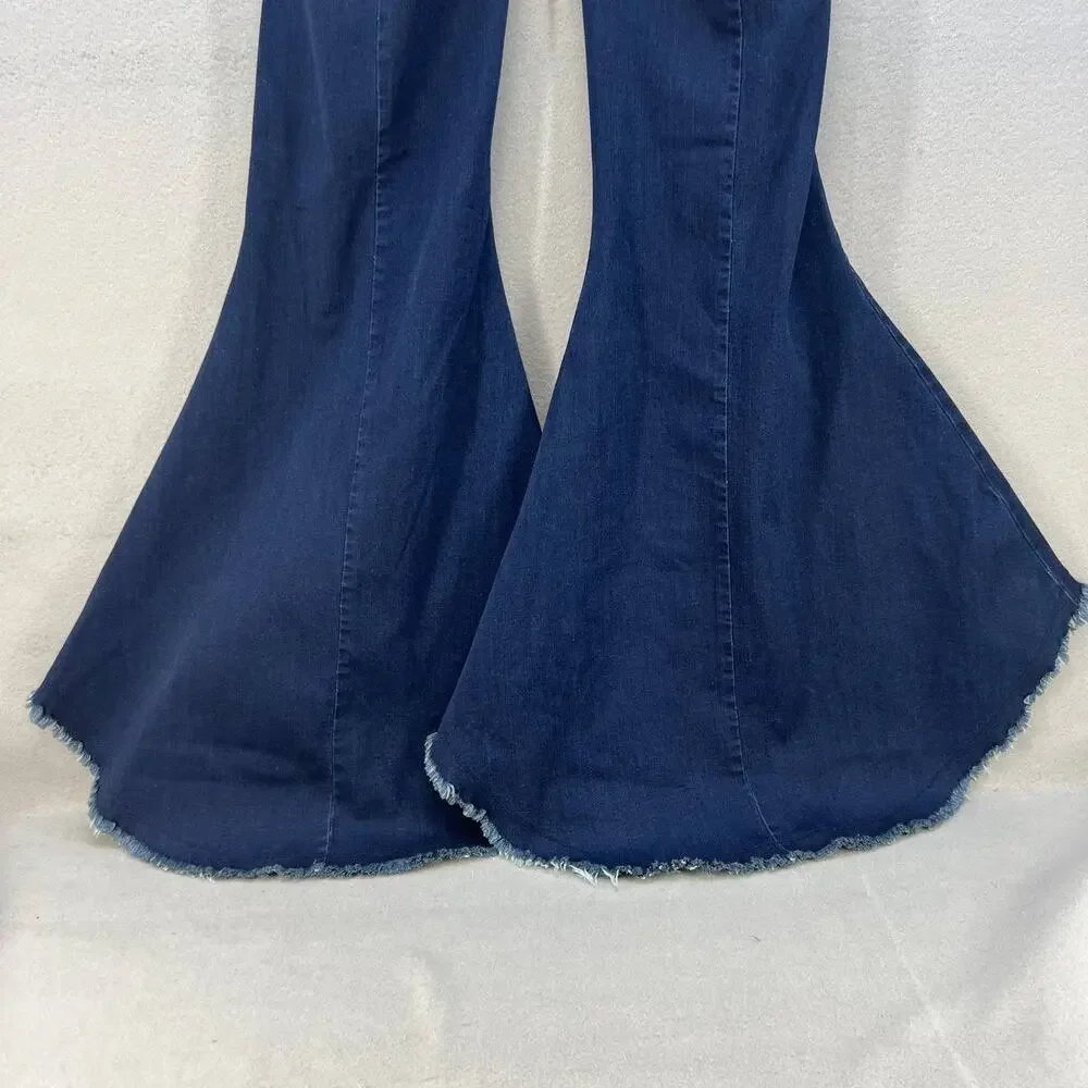 NWT Judy Blue Women's Super Flare Jeans Size 9/29 High Low Flare Side Zippers - Picture 9 of 16